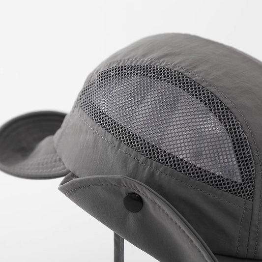 Outdoor Sun Protection Mesh Breathable Sun Hat Quick-Dry Neck Guard Hiking Fishing Camping Climbing Hat