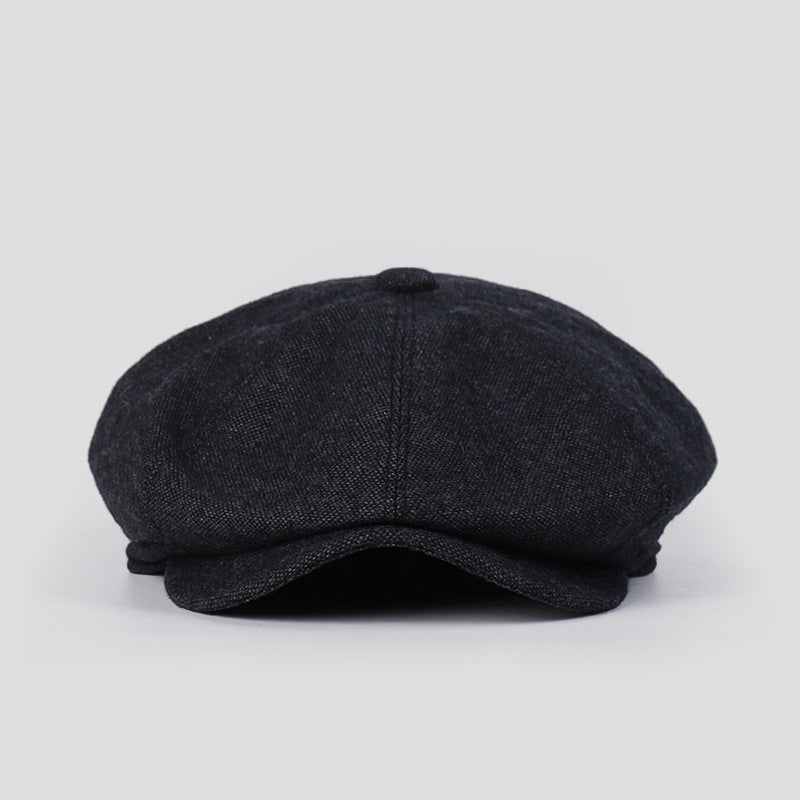 Thin Woolen 60% Wool High-End Flat Cap