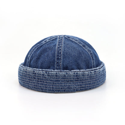 Dockerjacke aus gewaschenem Curling-Denim