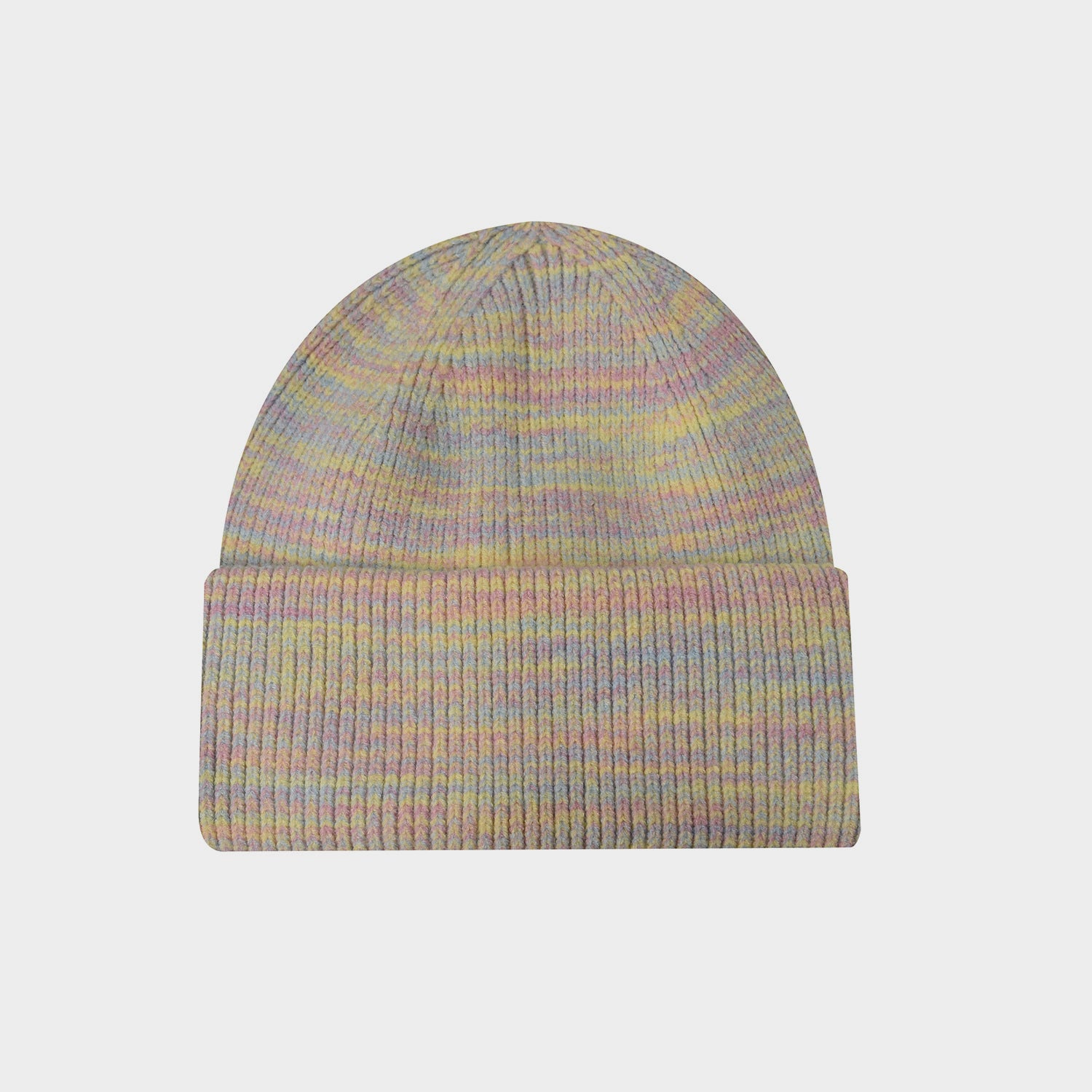 Rabbit Wool Core Spun Yarn Knitted Hat Double Folded Edge Wool Hat