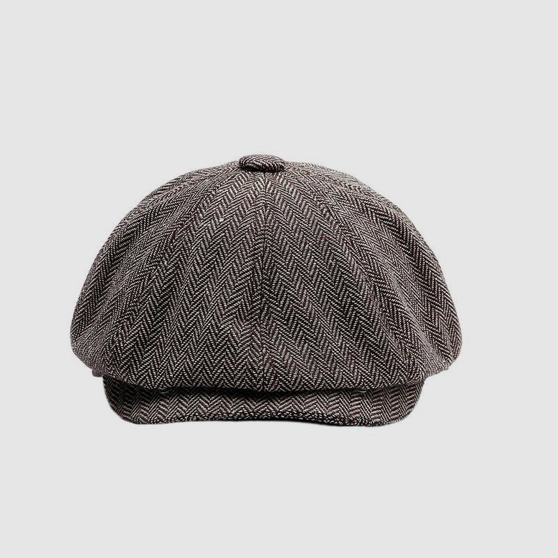 Herringbone Twill Flat Cap