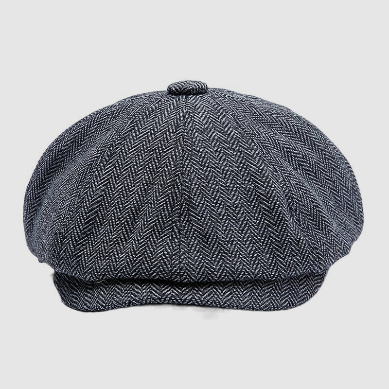 Herringbone Twill Flat Cap
