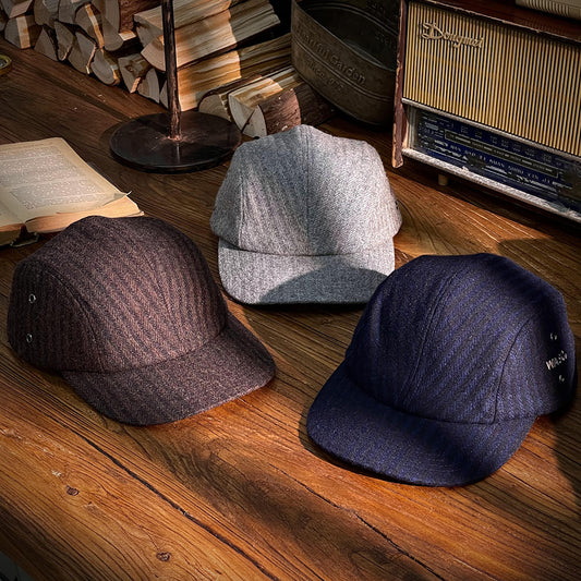Vintage Workwear Wool Fleece 5 panel Cap
