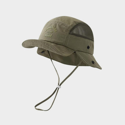 Outdoor Sun Protection Mesh Breathable Sun Hat Quick-Dry Neck Guard Hiking Fishing Camping Climbing Hat