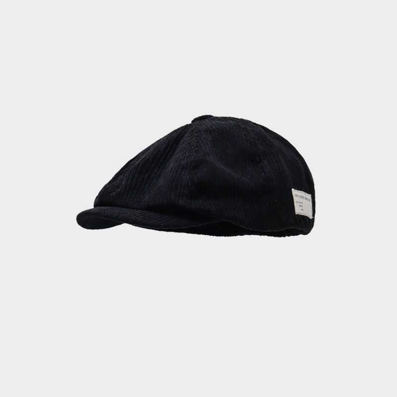 Unisex Corduroy Newsboy Hat – Vintage 8 Panel Cap for Everyday Casual Wear