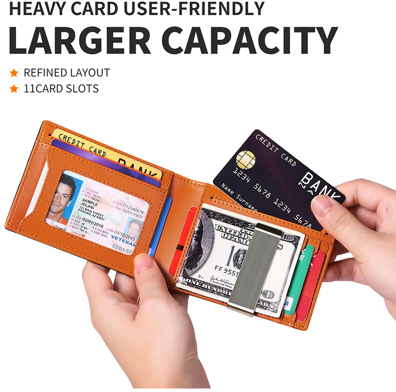 Gift Box Anti-Theft RFID Wallet Carbon Fiber Ultra-Thin Minimalist Foldable Wallet