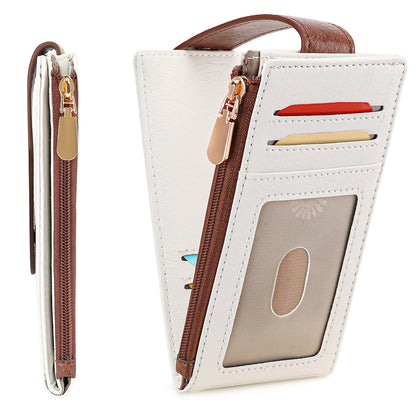 Gift Box Double Zipper Card Holder Multi-Card Slot RFID Anti-Magnetic Card Sleeve Coin Purse