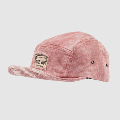 Verwaschene 5-Panel-Kappe mit Batikmuster