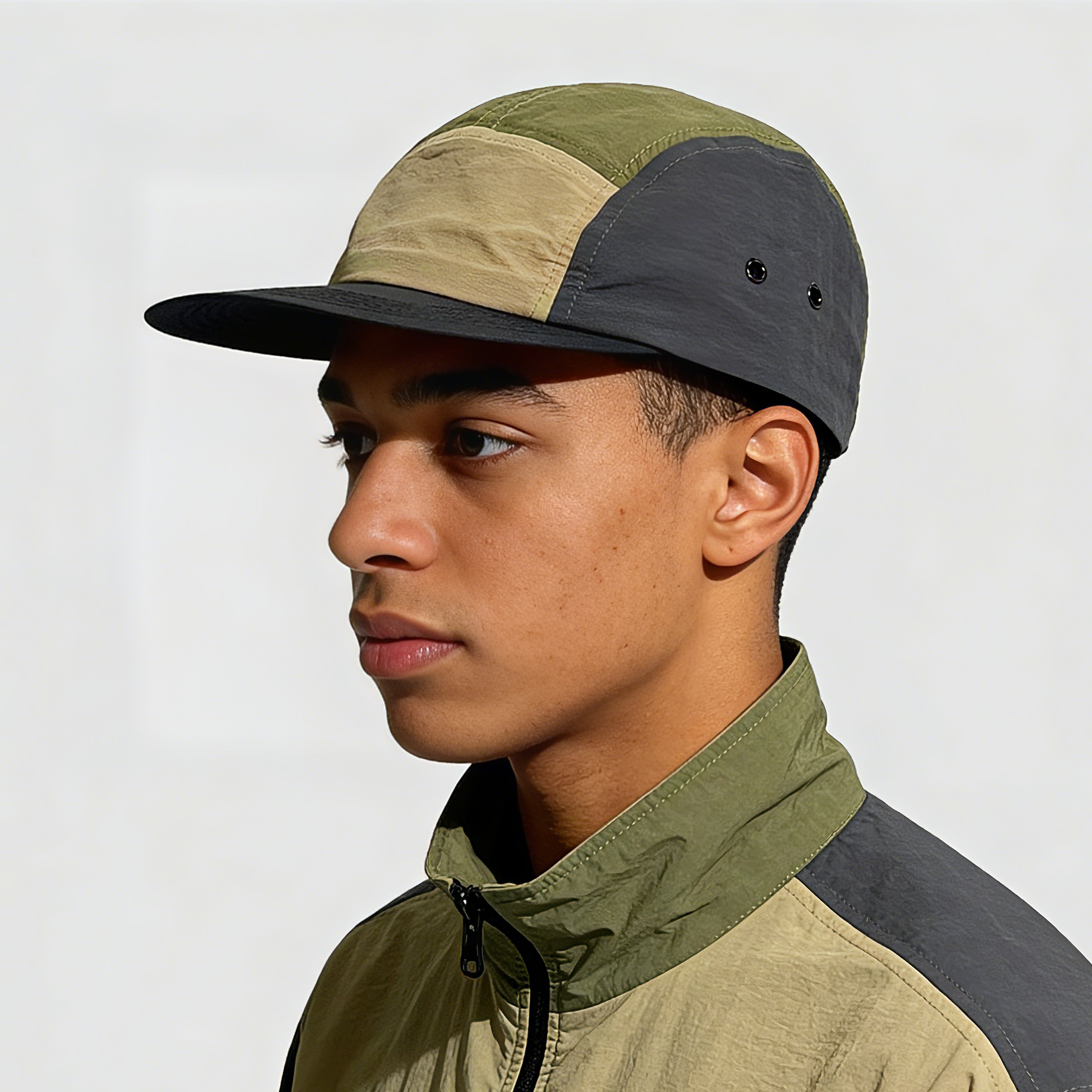 Colorblock Quick-Dry 5 Panel Cap