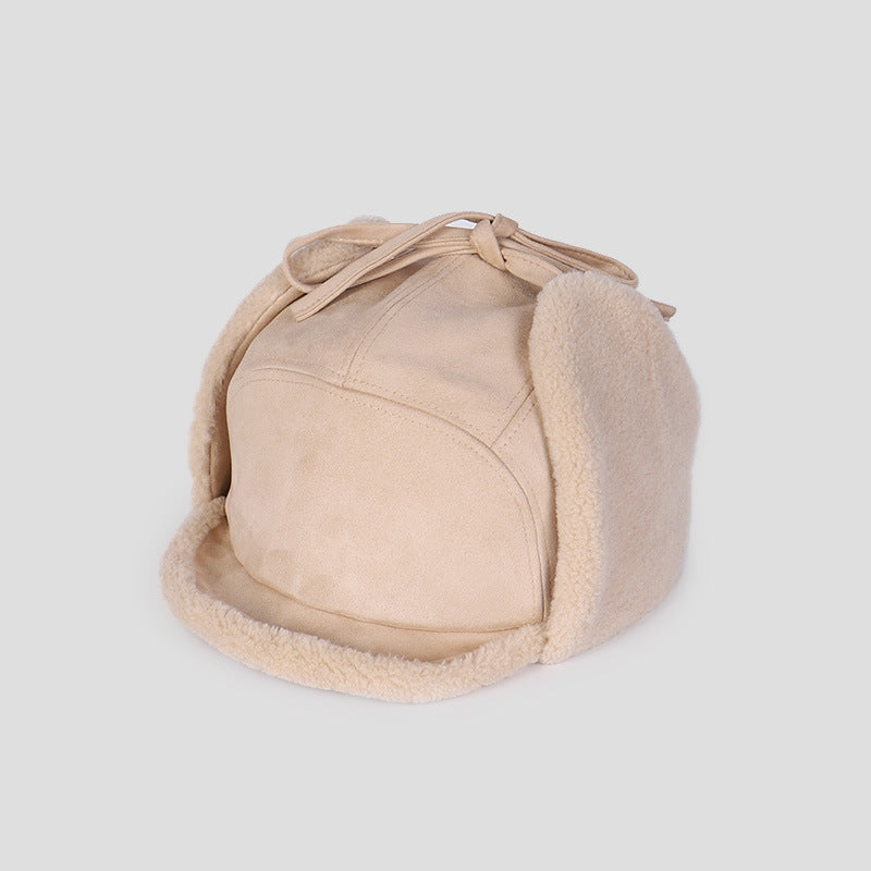Suede Women's Ear Protection Windproof and Coldproof Hat