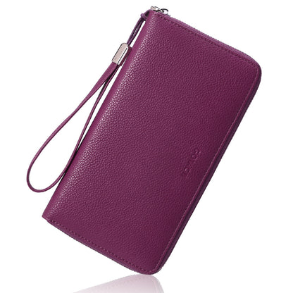 RFID Large Capacity Clutch Bag PU Bank Card Holder Wallet