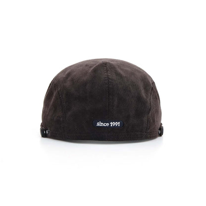 Casquette plate en velours côtelé