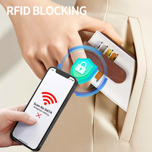 Gift Box Double Zipper Card Holder Multi-Card Slot RFID Anti-Magnetic Card Sleeve Coin Purse