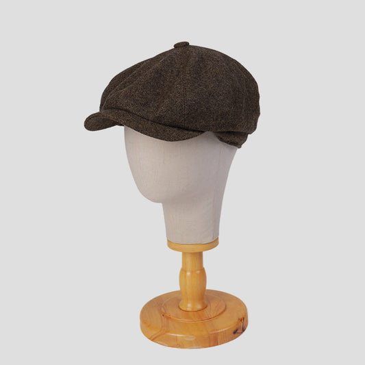 Thin Woolen 60% Wool High-End Flat Cap