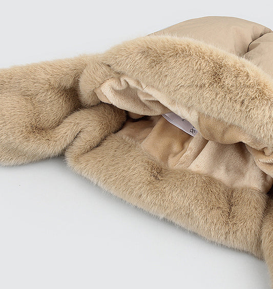 Down Cotton Warm Ear Protection Hat Cycling Windproof Helmet Liner Hat