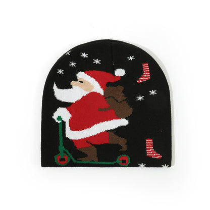 Christmas woolen knitted hat for warmth and cold protection