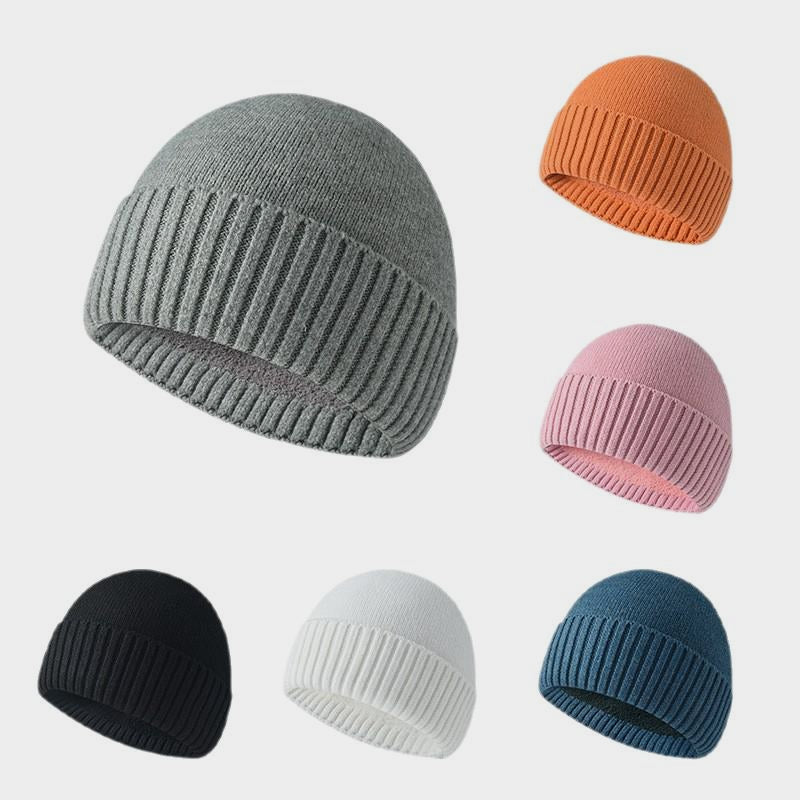 Anti-pilling Neutral Wind Stretchy Fleece-lined Beanie