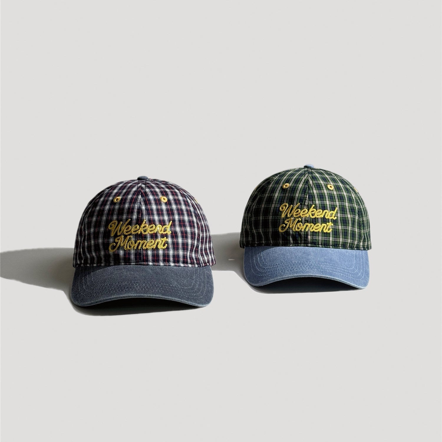Plaid Embroidered Baseball Cap