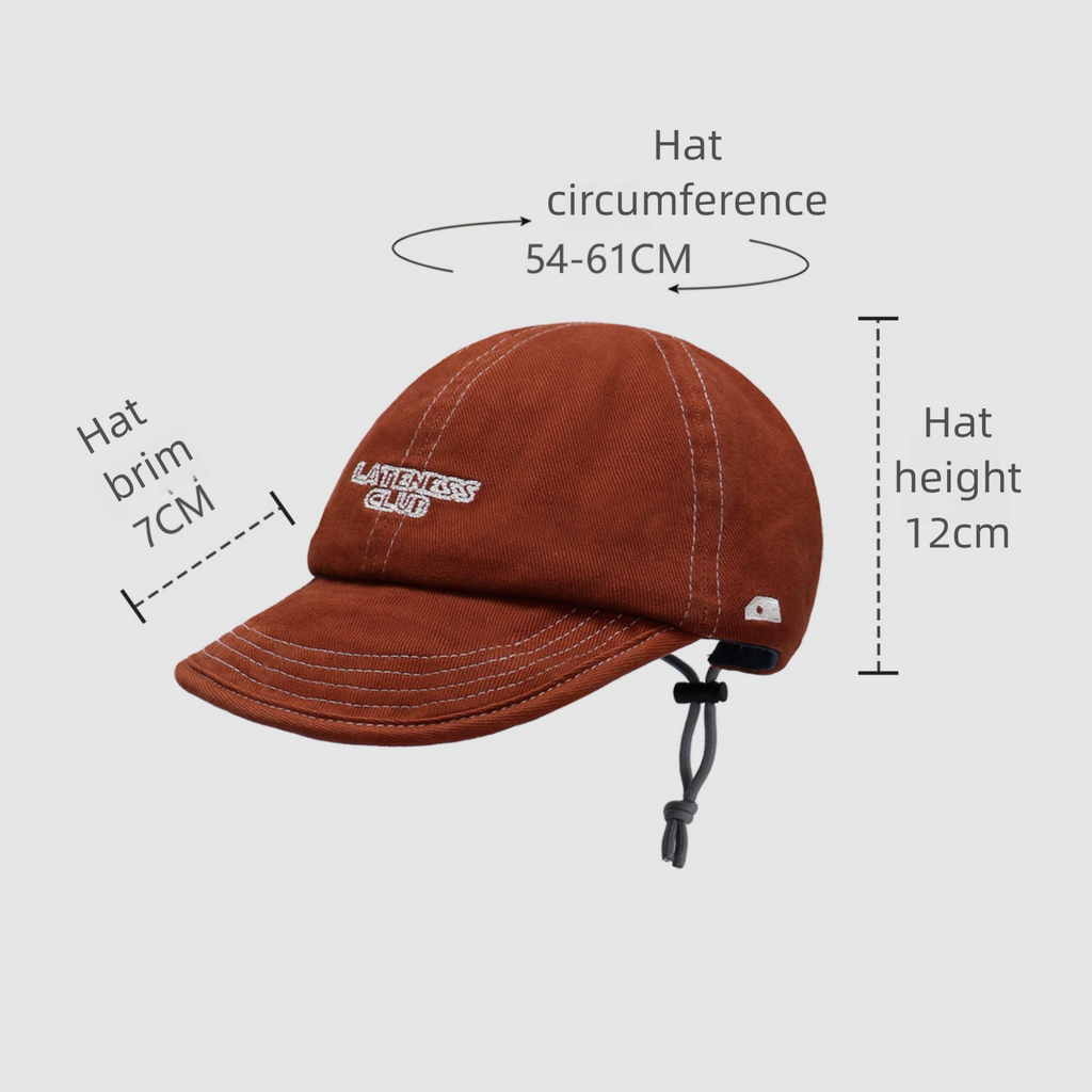 Orange Cotton Couple Baseball Cap