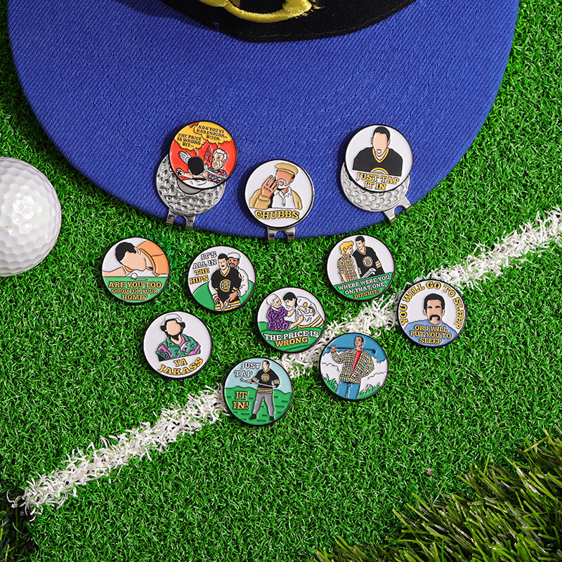 Golf Series Metal Magnetic Ball Marker Hat Clip