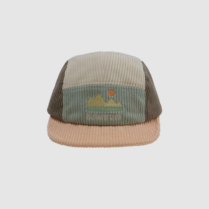 Corduroy Color-Block 5-Panel Baseball Cap