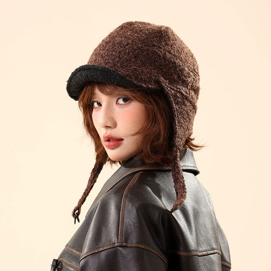 Plain Teddy Fleece Aviator Hat