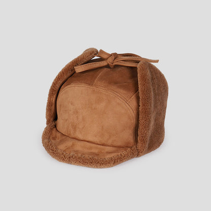 Suede Women's Ear Protection Windproof and Coldproof Hat