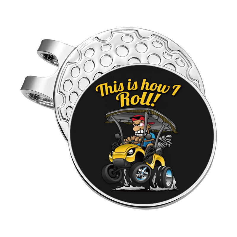 Golf Series GOLF Metal Magnetic Cartoon Ball Position Marker Personalized Hat Clip