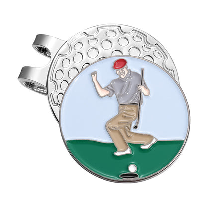 Mark Metal Magnetic Cartoon Ball Position Marker Personalized Golf Hat Clip