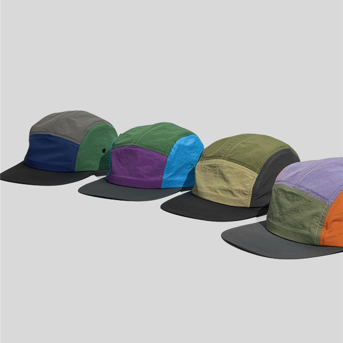 Casquette à 5 panneaux à séchage rapide Colorblock