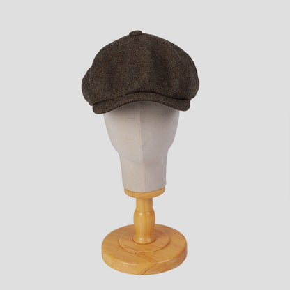 Thin Woolen 60% Wool High-End Flat Cap
