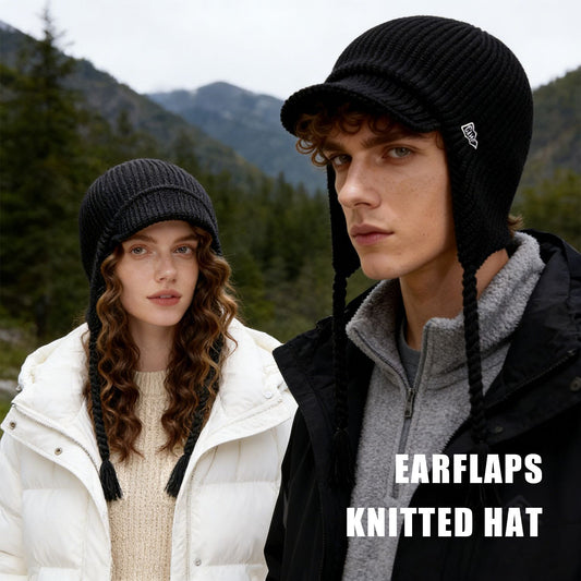 Cycling & Commute Knitted Tassel Ear Flap Hat
