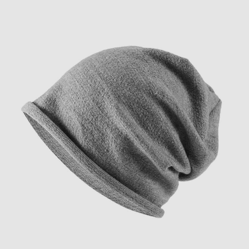 Knitted Rolled Edge Slouchy Beanie