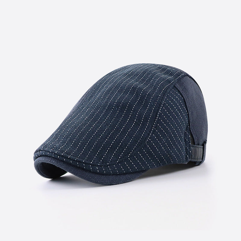 Striped Flat Cap