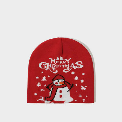 Christmas woolen knitted hat for warmth and cold protection