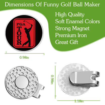 GOLF Metal Magnetic Ball Position Marker Personalized Golf Hat Clip Decoration