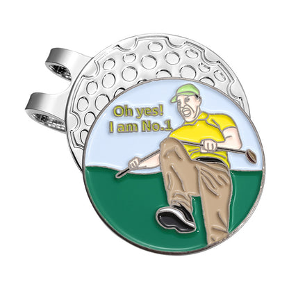 Mark Metal Magnetic Cartoon Ball Position Marker Personalized Golf Hat Clip