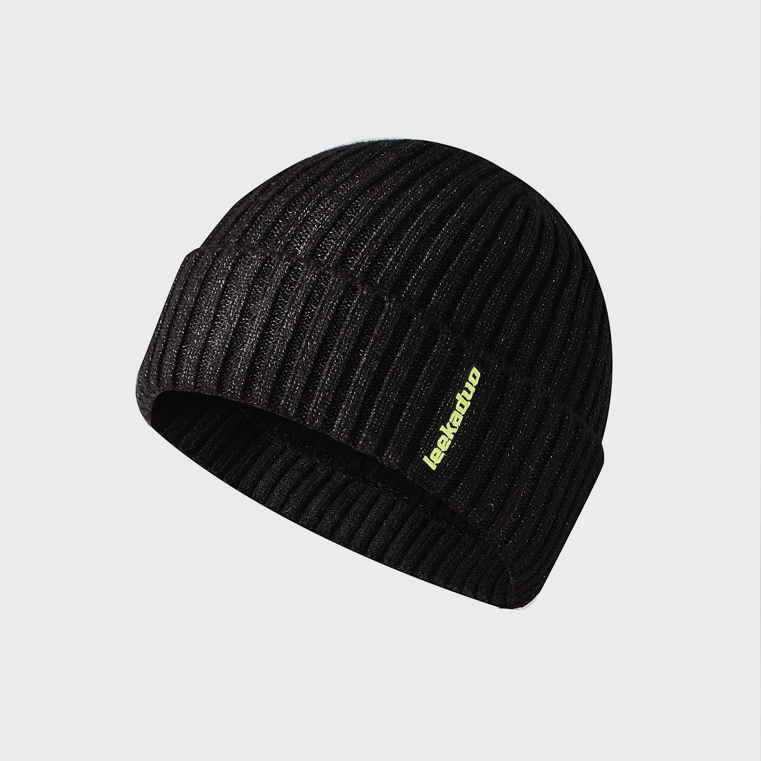 Embroidered Cuffed Dome Hat Outdoor Knitted Wool Hat