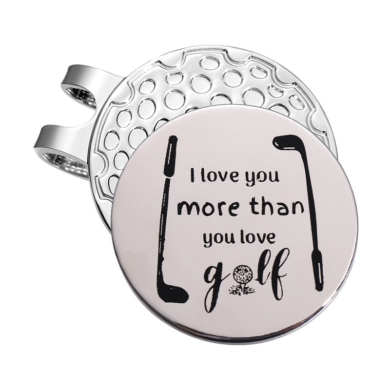 Golf Style Magnetic Metal Hat Clip Detachable Magnetic Round Ball Position Marker