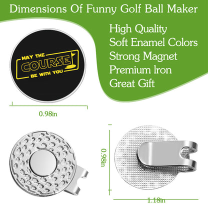 Golf Series GOLF Metal Magnetic Cartoon Ball Position Marker Personalized Hat Clip