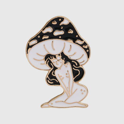 Yi Mushroom Harajuku Girl Brooch Badge