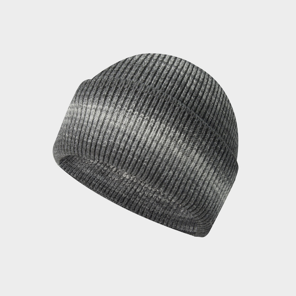 Rabbit Wool Core Spun Yarn Knitted Hat Double Folded Edge Wool Hat