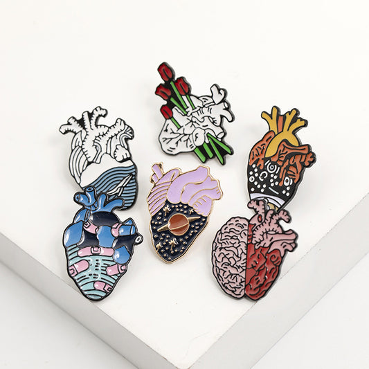 Exaggerated Heart Brooch