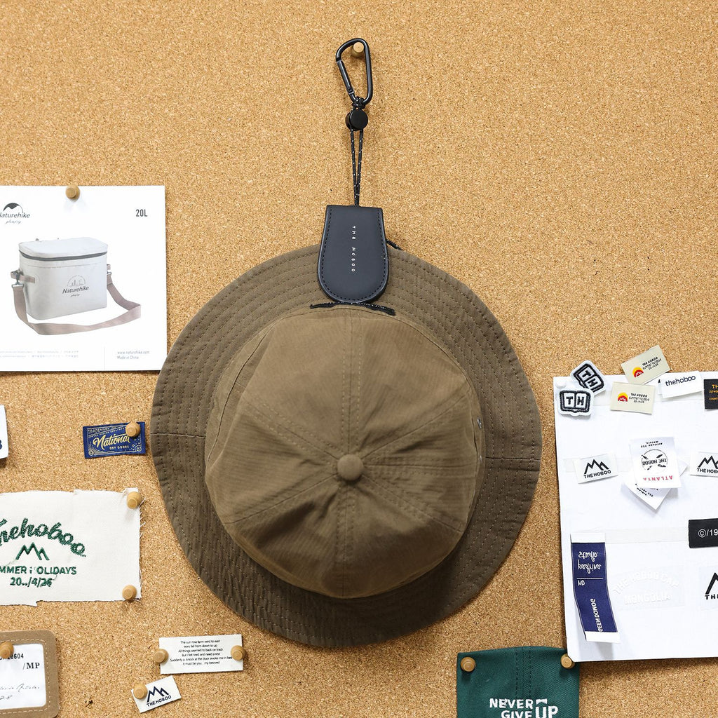 Pince à chapeau portable avec boucle magnétique et cordon de serrage