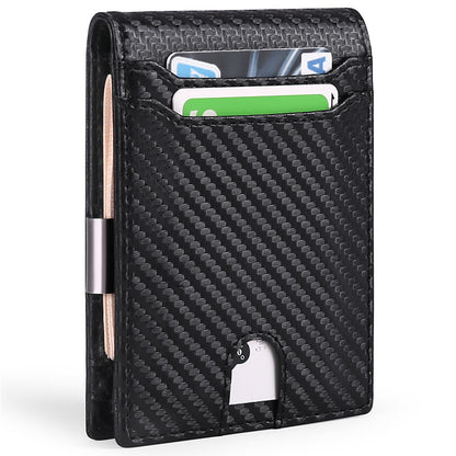 Gift Box Anti-Theft RFID Wallet Carbon Fiber Ultra-Thin Minimalist Foldable Wallet