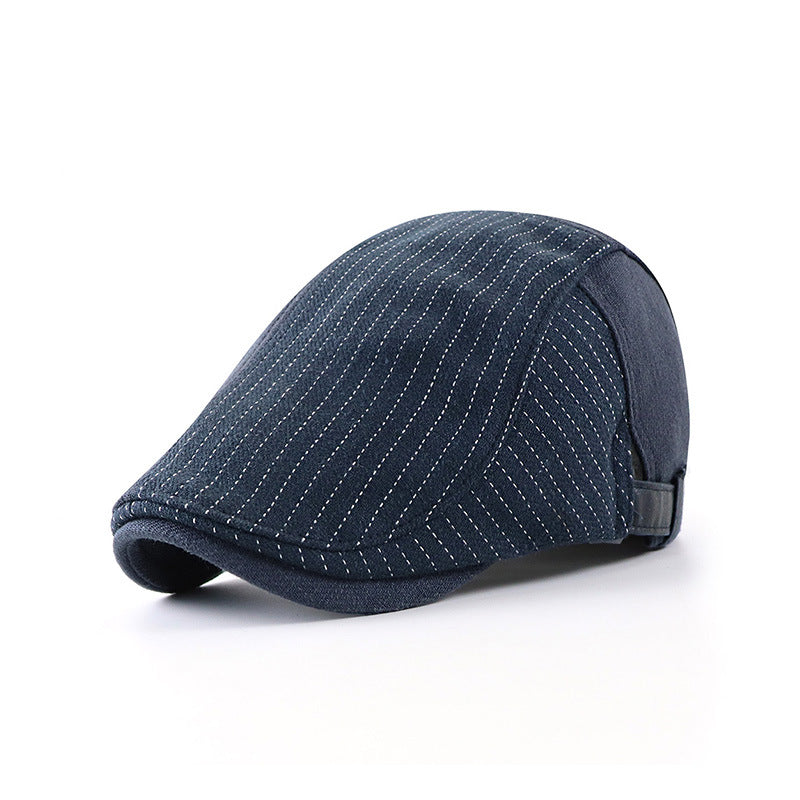 Striped Flat Cap