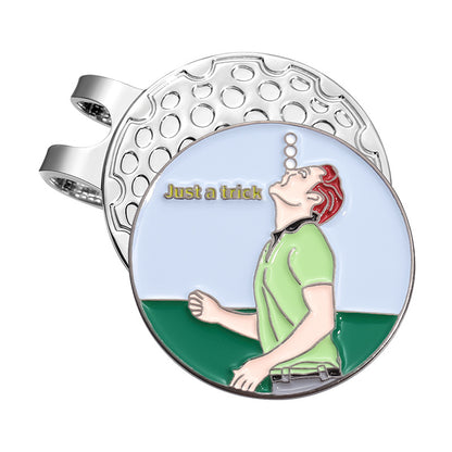 Mark Metal Magnetic Cartoon Ball Position Marker Personalized Golf Hat Clip