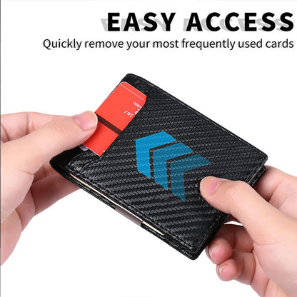 Gift Box Anti-Theft RFID Wallet Carbon Fiber Ultra-Thin Minimalist Foldable Wallet