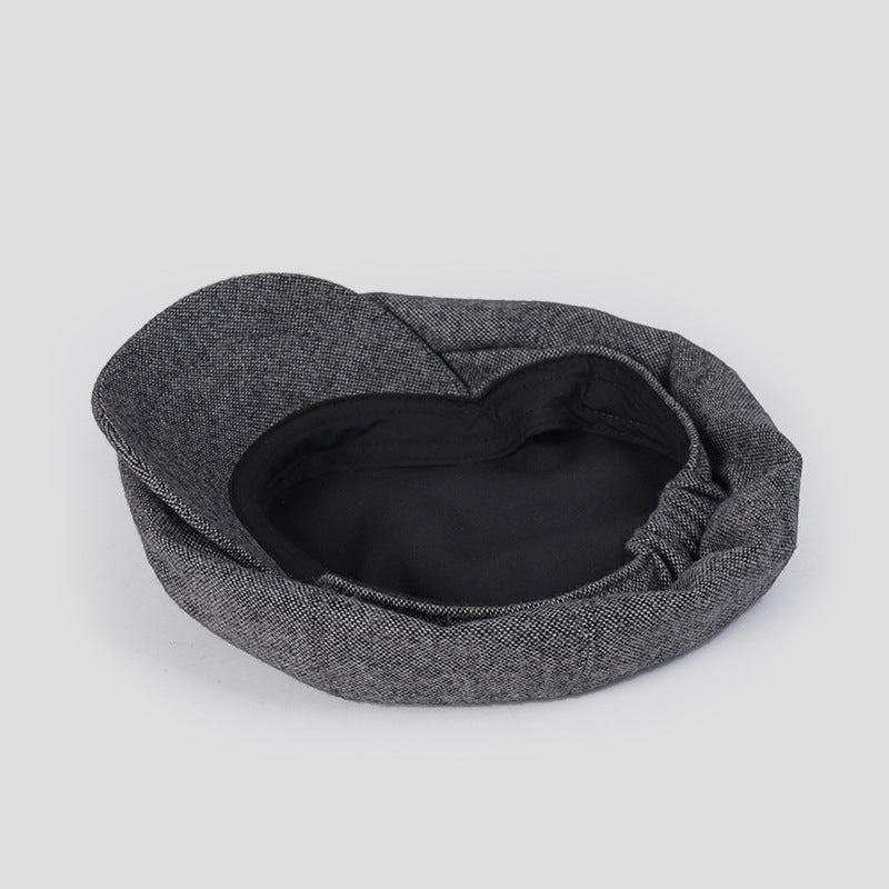 Thin Woolen 60% Wool High-End Flat Cap