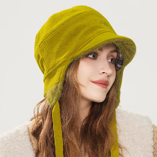 Line Doodle Embroidered Aviator Hat